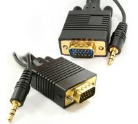 PC Laptop to HD LCD LED Plasma TV 15 pin VGA with Jack Audio Cable 10m