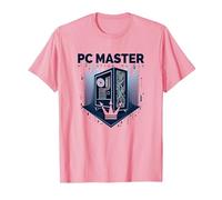 PC Master: Custom Build Gaming Rig Crown T-Shirt, Men, Pink, XXL