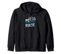 PC Master Race, funny pc gamer, motivational design Zip Hoodie
