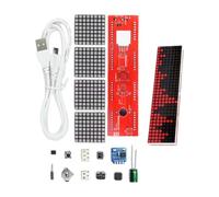 PC Materials Music Visualizers Kits with Soldering Practice Module Integrated Dot Matrixes Time Display Pc Baseds Music Visualization Kit