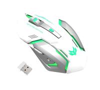 PC Mice Wireless Rechargeabl- Wireless Rechargeable PC Gamings Mice, Breathing RGB LED Light Up Mousse | High Precision Ergonomic Optical USB Mousee for Pink White Black Desktop Laptop Gamingg