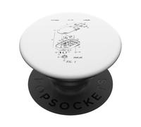 PC Mouse Patent Blueprint Vintage Technical Drawing Print PopSockets Adhesive PopGrip