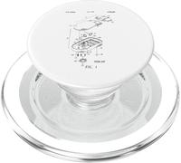 PC Mouse Patent Blueprint Vintage Technical Drawing Print PopSockets PopGrip for MagSafe