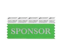 pc/nametag Sponsor Badge Ribbons with Adhesive, Individual Title Pack for Conferences, Trade Shows, Meetings, Events, 3-1/2" x 1 5/8", 100pk, Satin Ribbon
