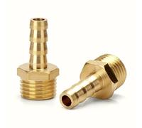 PC Pagoda Connector 6 8 10 12 14 16mm Hose Barb Connector Hose Tail Thread 1/8 1/4 3/8 1/2 Brass Pipe Fitting 1Pcs(Barb 6mm-1I8)