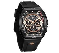PC PARAS CROWN Mens Watches Luxury Tonneau Quartz Watch for Men Japanese Movement Waterproof Sport Watch, Gifts for Men, Black, Sports