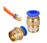 PC Pneumatic Connector Quick Connector 4-m5 4-M6 4mm 6mm 8mm 10mm 12mm External Thread 1/4 1/2 1/8 3/8(6-03,50pcs)