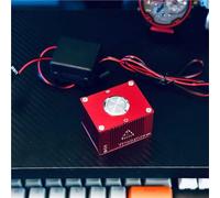 PC Power Button, External Computer Start Button, With Receiver, Coverage Range: 1-1.5 Meter, Aluminum Alloy Body, Built-in Battery, For Office, Home, DIY Builds, Internet Cafes(Red)