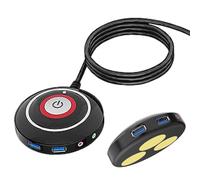 PC - Remote Step Button | External Enclosure Extension with 2 USB Ports, Long Cable for Easy Access, Convenient Order for Offices and Setups, Mirile