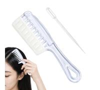 PC Silicone Hair Oil Applicator Comb - 6.3 Inch Roll-On Scalp Massager, | Hair Oil Applicator Comb | Roll-On Wide Tooth Liquid Delivery | Hair Oil Applicator Skin Delivery | For Adults Travelers