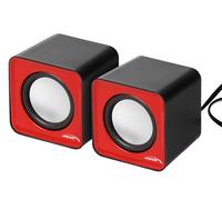 Audiocore AC870 6W USB Cube Portable Bookshelf Speakers PC/Laptop/Tablet (Red)