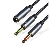 PC Splitter Cable Replacement for HyperX Cloud II, Alpha, Stinger, Core, Astro A10 A40, Turtle Beach Recon 70, SteelSeries, Sennheiser Game Headphone Y-Adapter 12inch