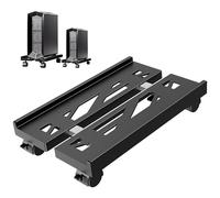 Pc Stand, Adjustable Computer Tower Stand for Carpet Fits Most PC-Black | Mobile CPU Stand Under Desk,Computer Riser for Students and Gamers