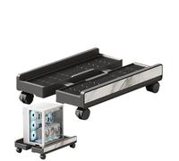 PC Stand for Carpet - Adjustable Trolley Computer Tower Holder Mobile CPU Rack with Brakes | Under Desk Workstation Laptop Printer Monitor Game Room Storage Floor