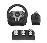 PC Steering Wheel, PXN V9 Universal Usb Car Sim 270/900 Degree Race Steering Wheel with 3-Pedals and Shifter Bundle for Xbox One,Xbox Series X/S,PS4,PS3, Nintendo Switch