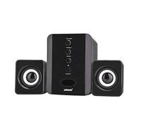 PC Stereo Speakers,Mini USB 2.1 Wired Combination Speaker Bass Music Player Subwoofer,suitable for cellphone, tablet, laptop, PC, desktop computer (Black)