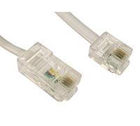 PC Supplies Limited PCSL Brand - RJ11 to RJ45 Cable - Colour White - Cable Length 3m - Telephone Cable/Handset Cable - Connects ordinary analogue telephones RJ11 connector to RJ45 Wall Socket.