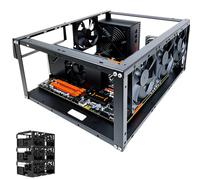 PC Test Bench,Open Air PC Case,Open Frame Computer Chassis, DIY Stackable Techbench Server Rack Mount PC Case for ATX MATX ETAX X79 X99 X10DRL-I X12DPI-N6 Micro ATX Motherboards
