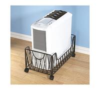 PC Tower Stand Mobile CPU Stand Holder, Metal PC Tower Cart, Floor with 4 Caster Wheels Under Desk, for Home Office PC Stand for Carpet(Black)