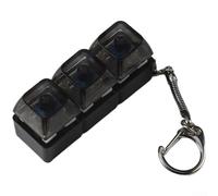 PC Transparent Material Mechanical Keyboard Tester Key Cap with Sound and Light, Designed for Gamers and Writers (black penetration*1)