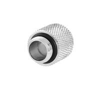 PC Water Cooling Adapter, Male to Male Extender Fitting Extender Connector Od Hard Tubing Compression for Computer Water Cooling System(silver)