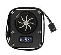 PC Water Cooling Meter, 12V Small 3pin Interface G1/4 Thread Flow Indicator, Rustproof Acrylic Computer Water Flow Meter for Custom Liquid Cooling Loops (Black)