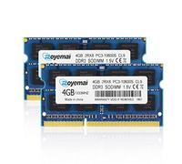 PC3-10600 DDR3 1333 8GB DDR3 (2X4GB) RAM 2Rx8 204-pin 1.5v CL9 4GB DDR3 RAM Memory Module Upgrade for Laptop