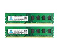 PC3 10600 UDIMM DDR3 1333MHz 8GB Kit (2x4GB) RAM CL9 1.5V 240Pin Non-ECC Unbuffered 2RX8 Dual Rank Desktop Memory Modules