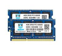 PC3 8500S DDR3 1066MHz 8GB Kit (2x4GB) Sodimm RAM CL7 204 Pin 1.5V 2RX8 Dual Rank Non-ECC Unbuffered Laptop Memory