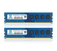 PC3L 10600U DDR3L 1333MHz 16GB Kit (2x8GB) UDIMM RAM CL9 1.35V 240-Pin Non-ECC Unbuffered 2RX8 Dual Rank Desktop Memory Modules Blue-8GBx2-10600UL