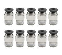 PC4-M10 Pneumatic Connector Fittings for 3D Printers, 10pcs Bowden Tube Coupler Male Straight Quick Connector Pneumatic Fittings Push Fit for PTFE Tube E3D-V6 Bowden Extruder Ender-3 Ender-3 V2 CR10