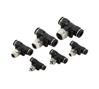 PC6-M5 SL8-01 PL4-02 Pneumatic Connectors BSPT 04 Push in Quick Connector Release Air Fitting Plumbing 10Pcs(PC12)