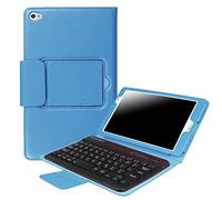 PCATEC HUAWEI MediaPad M2 8.0 inch Keyboard Cover -Detachable Hidden Wireless Bluetooth Keyboard Muti-angle Folio PU Leather Case Smart Cover For HUAWEI MediaPad M2 8.0 inch Tablet (MediaPad M2 8.0, Sea Blue)