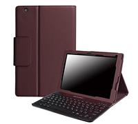 PCATEC Sony Xperia Z4 Tablet 10.1 inch Keyboard Cover - [New Detachable Version] Detachable Hidden Wireless Bluetooth Keyboard Muti-angle Folio PU Leather Case Smart Cover For Sony Xperia Z4 Tablet 10.1 inch Tablet (Brown)