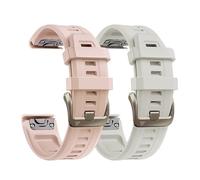 PCAVO 20MM Watch Band for Garmin fenix 5s 6s 7s pro solar Quick fit with light gold buckle soft silicone 20 bands Replacement for garmin epix pro gen 2 42mm Descent Mk2s/3/3i for women
