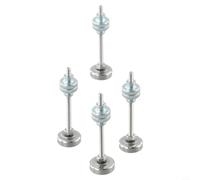 PCB Board Holder Magnetic Pin Clamp for Welding and Repairing, Adjustable 10-40mm Thickness with Strong Magnet Base, Metal Construction Silver 4 Pack