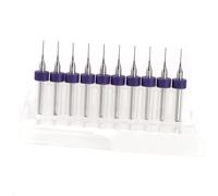 PCB Drill Bits Micro Drill Bits Carbide Drill Bits Set High Precision Sharp Cutting for PCB SMT CNC Circuit Board Tungsten Steel 10pcs 0.1mm to 1.4mm (0.5mm)