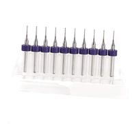 PCB Drill Bits Set, Akozon, Mini Drilling Bits 10pcs PCB Print Circuit Board Carbide Micro Drill Bits Tool Set Mini Drilling Bits Rotary Tool Kit (0.5mm)