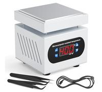 PCB Heating Station, 800 W Soldering Station, Heating Plate, Preheating Station for Component Heating, LED Microcomputer, Electric Preheating Rework Heater Lab, SMD Reengineering 200 x 200 mm