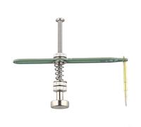 PCB Holder with Adjustable Test Probes for Soldering and Circuit Testing, Fixed Probe Pressure Needle Clamp for IC Chips, Electronics Repair Tool with Base Plate Option, Green and Black(A)