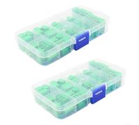 PCB Mount Screw Terminal Block Kit, 100PCS 0.2" (5.0mm) Pitch Pluggable Connectors for 2P/3P/4P Boards, 150V 6 Compatible with Ardu(IS GREEN)