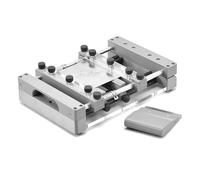 PCB Stencil Printer, Manual Solder Paste Printing Table, 150x150mm for Precision PCB Prototyping with Scraper, Small Steel Mesh Screen Printing Station