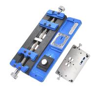 PCB Vise Soldering Station - 19x9cm Metal Holder, Brazing Precision Work, Synthetic Stone Base with Rotating Clamp | Circuit Board Fixture for Electronics, Mobile Phone, Watch, Hobby Craft