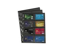 PCCB MINGT 10Pcs Standard 9-Hole Black Double-Sided Album Inner Sheets Stamp Banknote Collection Album Inserts Pages For Coin Collecting And Supplies (8 Pockets)