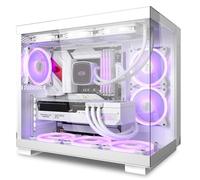 PCCOOLER CPS C3T500 AIRFLOW Mid-Tower ATX/M-ATX/ITX Case, Pre-installed 6 120mm PWM ARGB Fans,Column-Free Design,270° Full View Tempered Glass,360MM Radiator&400MM GPU Support,Easy Installation,WH
