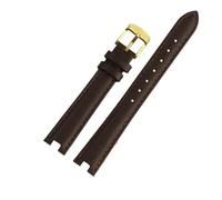 PCCWBCPJC 12mm 14mm Compatible With Gucci YA141401 YA141404 YA141505 Soft Cowhide Leather watchband GC women's watch strap Pink red bracelet(Brown gold,12mm-4mm)