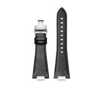 PCCWBCPJC 12mm Compatible With Tissot 1853 Super Player PRX Series T137.410/T137.407 Leather Watchband T137 Men's Raised Leather Watch Strap(Plain-Black-017)