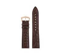 PCCWBCPJC 18mm 20mm Alligator Leather Strap Compatible With Cartier Solo Must De London Ronde, Black Luxury Replacement Watch Band(Brown rose gold,20mm-Width)