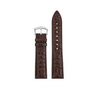 PCCWBCPJC 18mm 20mm Alligator Leather Strap Compatible With Cartier Solo Must De London Ronde, Black Luxury Replacement Watch Band(Brown steel,17mm-Width)