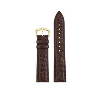 PCCWBCPJC 18mm 20mm Alligator Leather Strap Compatible With Cartier Solo Must De London Ronde, Black Luxury Replacement Watch Band(Brown golden,17mm-Width)